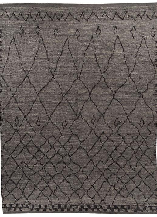 Dywan Berberyjski Brązowy z Wysokim Włosiem