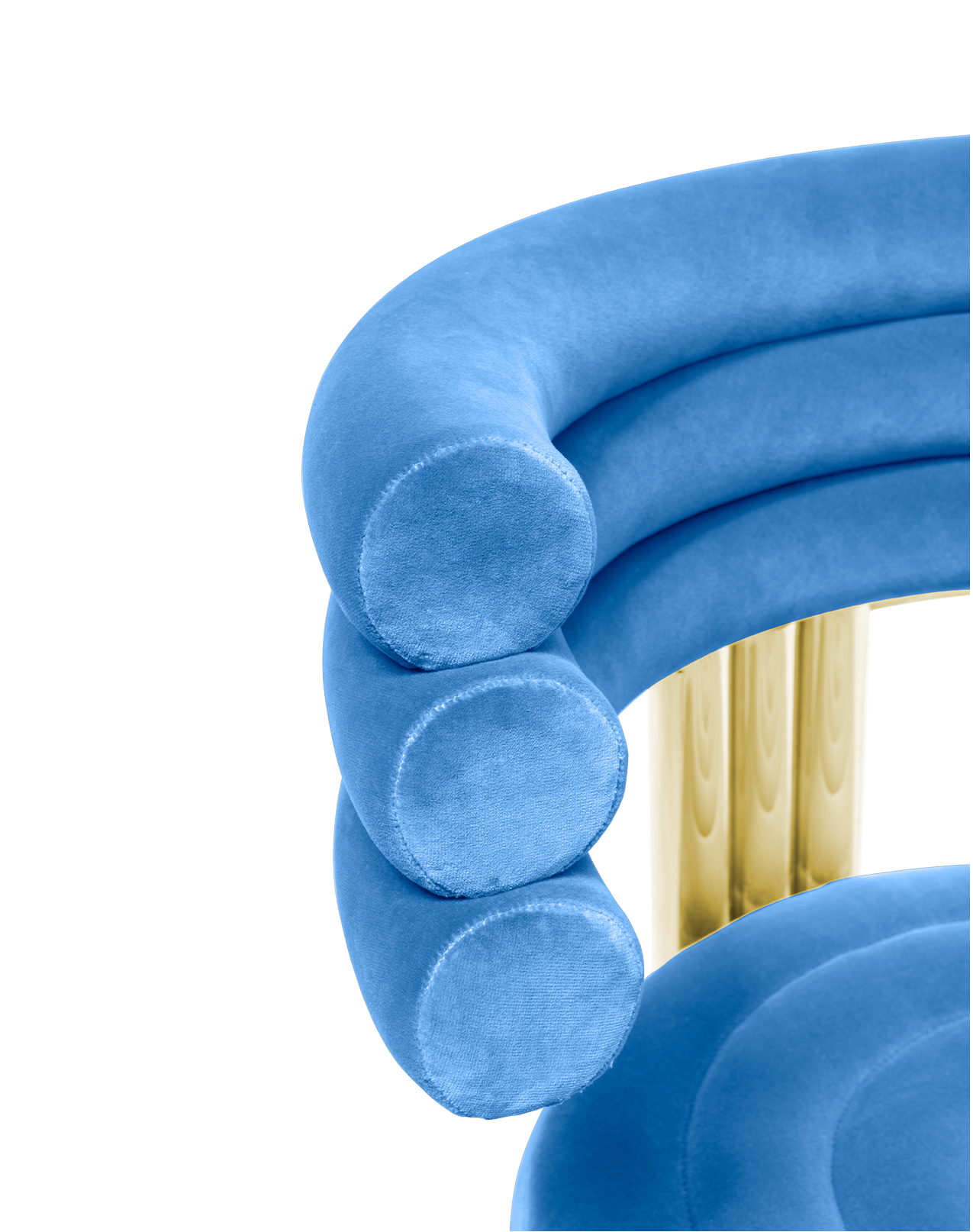 Niebieskie krzesło jadalniane Kerr