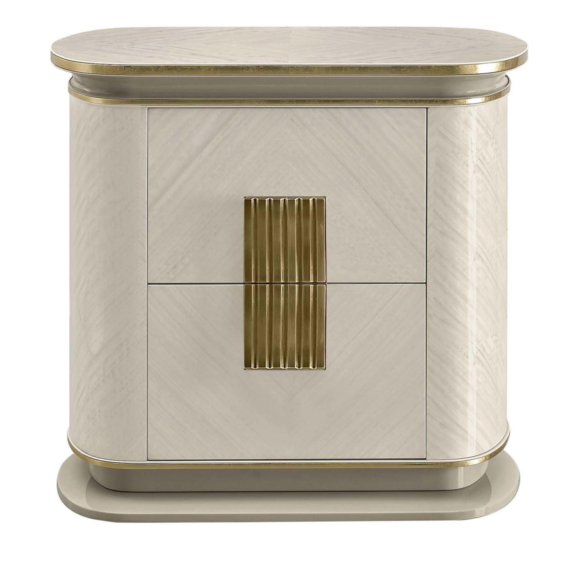 Biało-złota szafka nocna Dilan