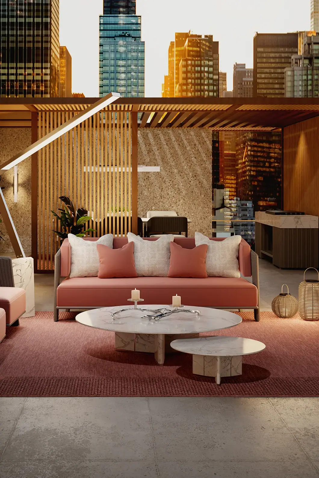 Sofa ogrodowa Crown w kolorze szarym - 3