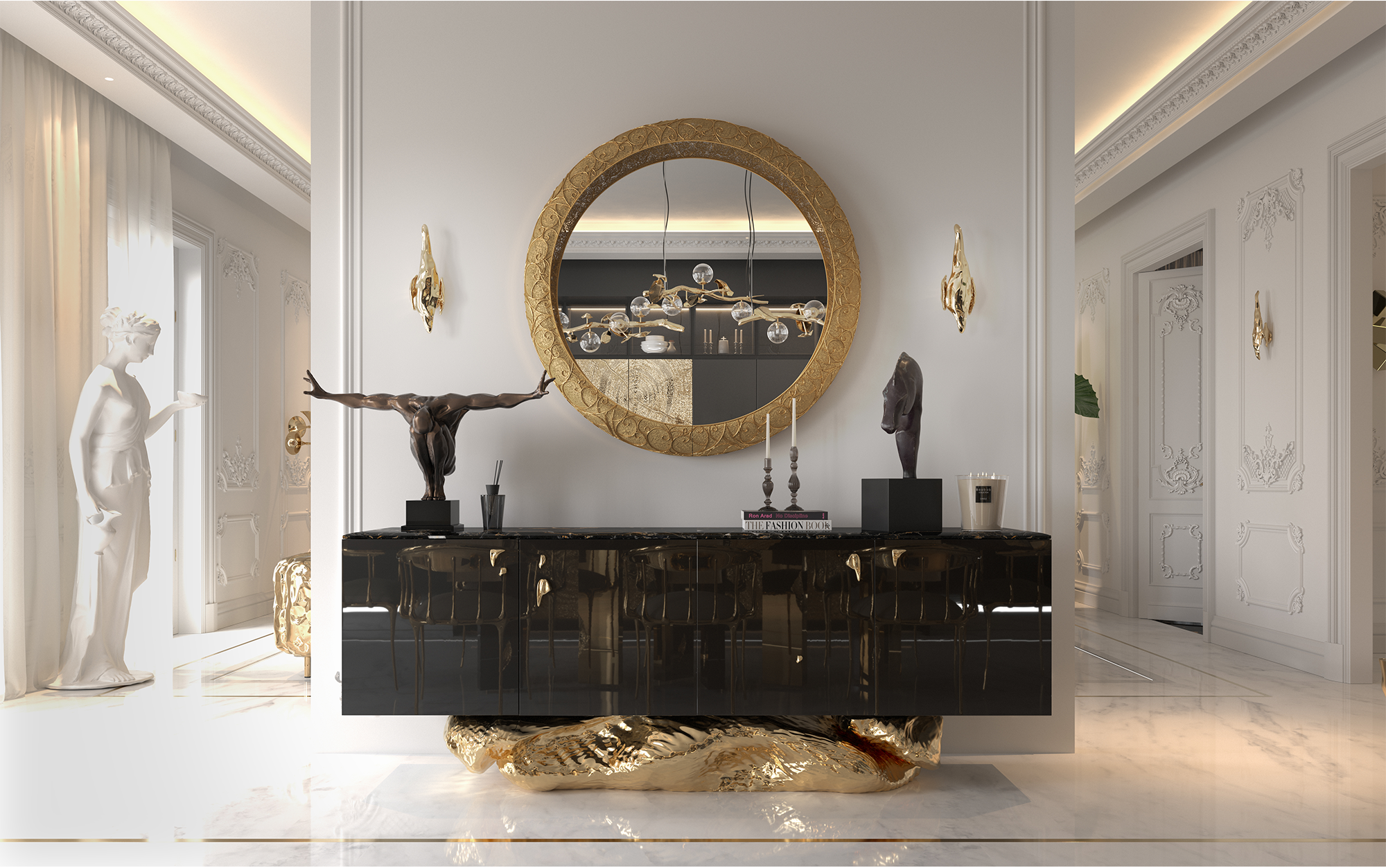 Lustro ścienne Crown Filigree