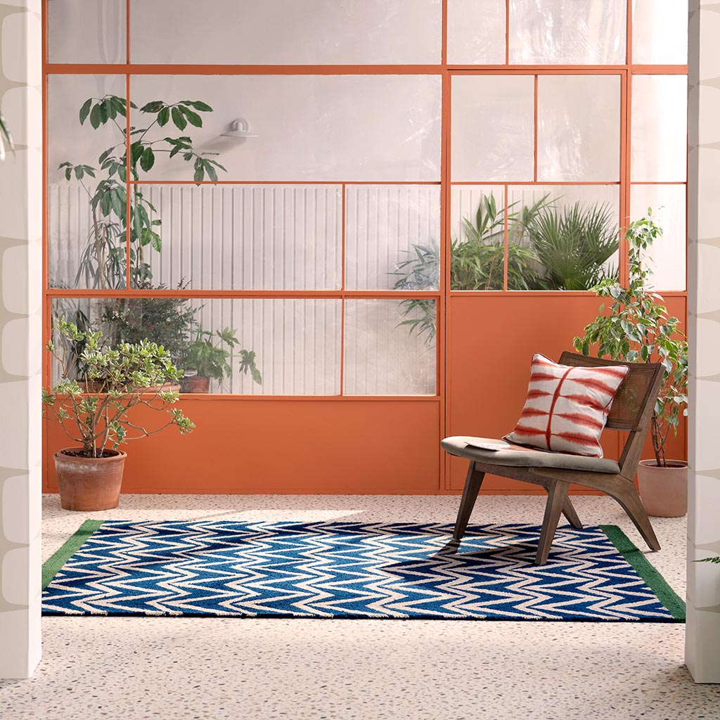 Dywan zewnętrzny Dhurrie Blue | Rozmiar: 200 x 280 cm