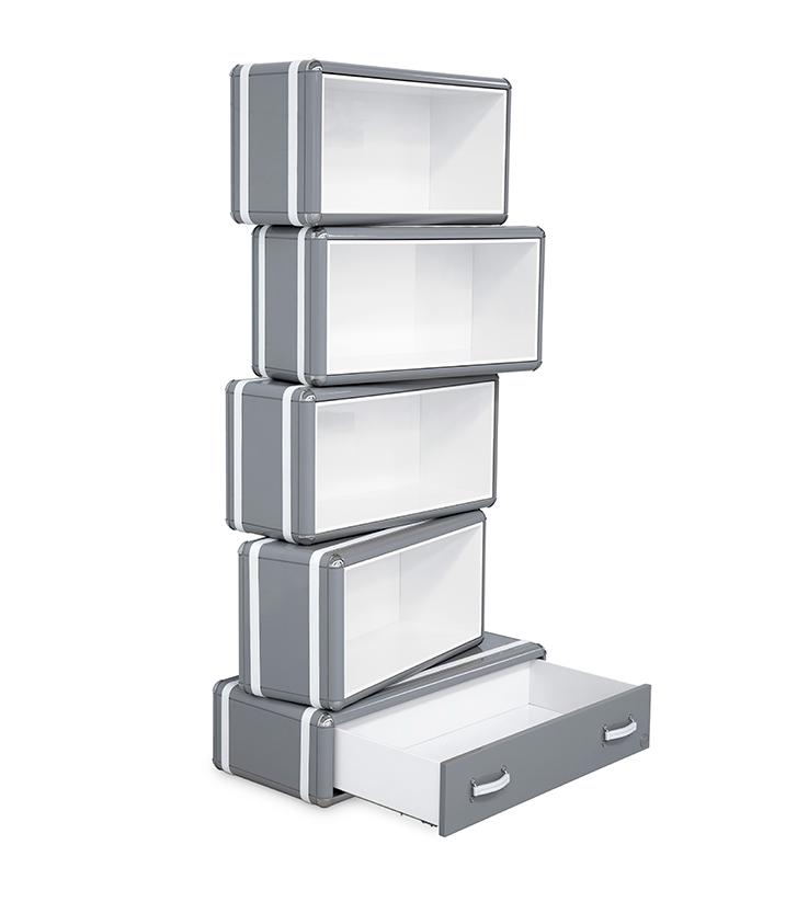 Szary regał Skyline Tower