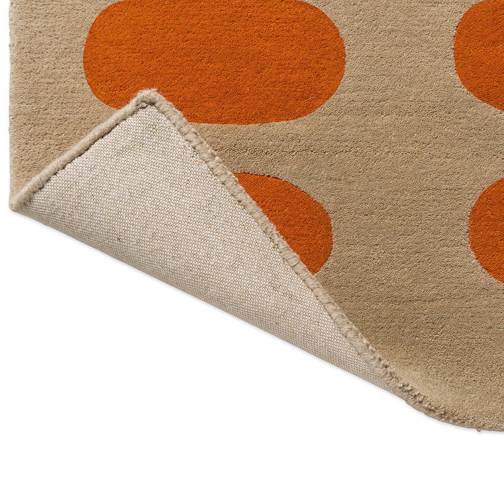 Dywan Optical Oval Orange/Sand | Rozmiar: 250 × 350 cm