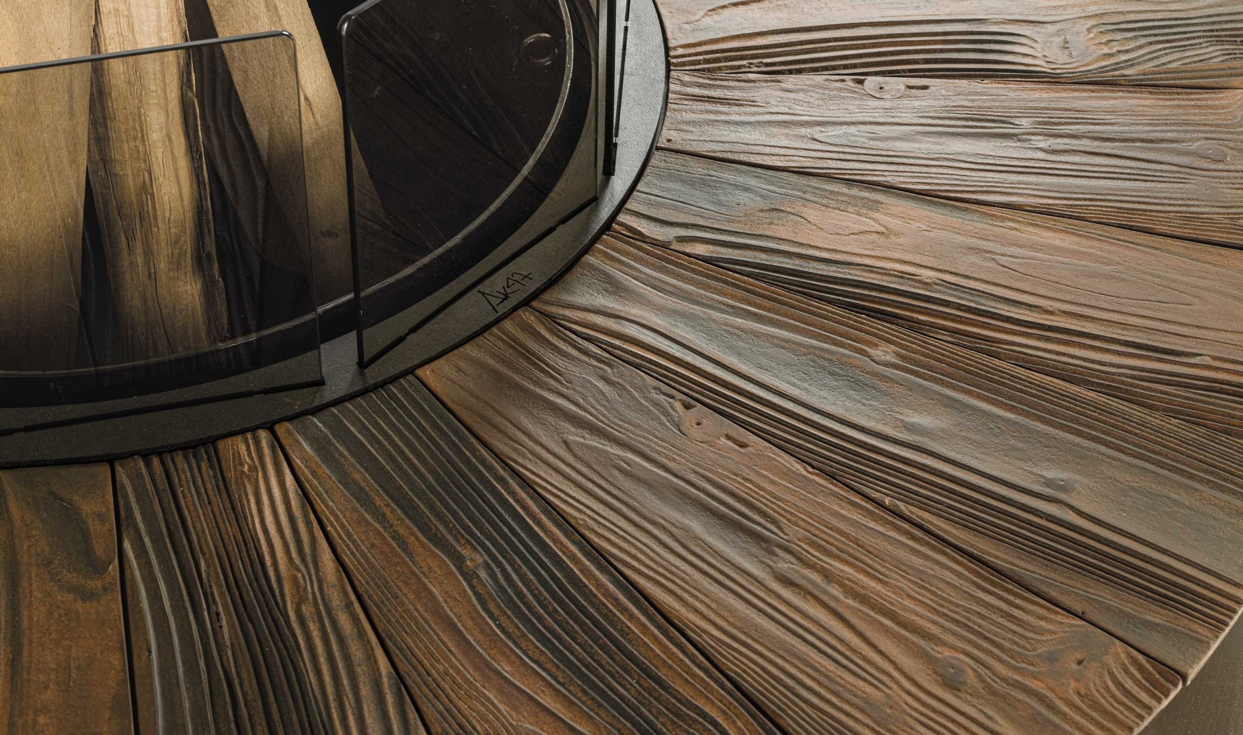 Zero Texture palenisko ogrodowe | Wykończeniowy: Iron Corten | Wymiary: Ø 300 cm