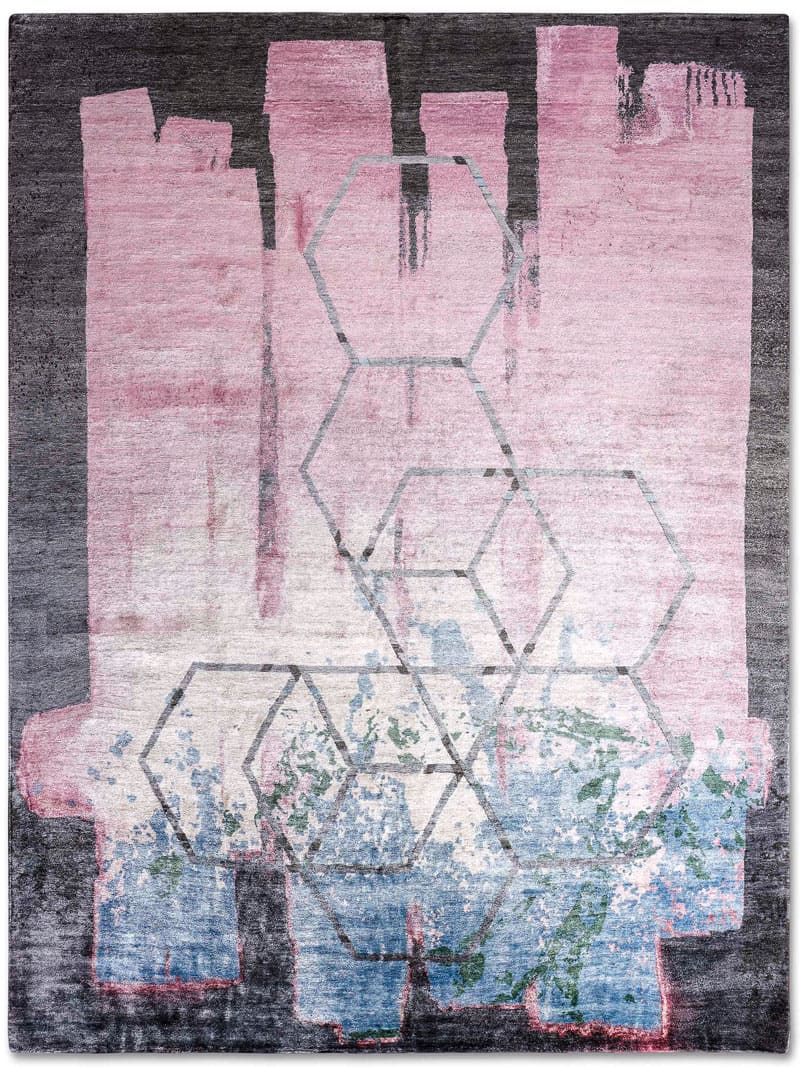 Dywan Hexagon Pink | Rozmiar: 122 x 183 cm
