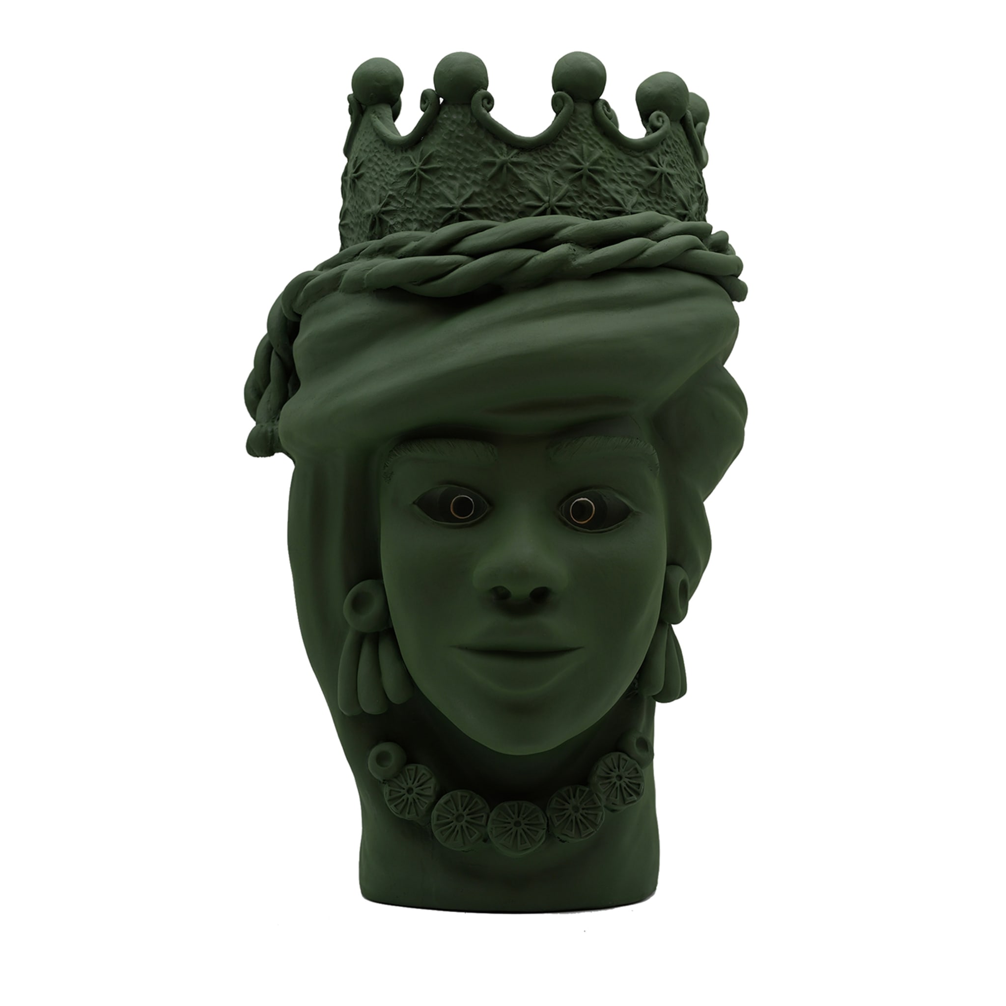 Ręcznie wykonana zielona rzeźba