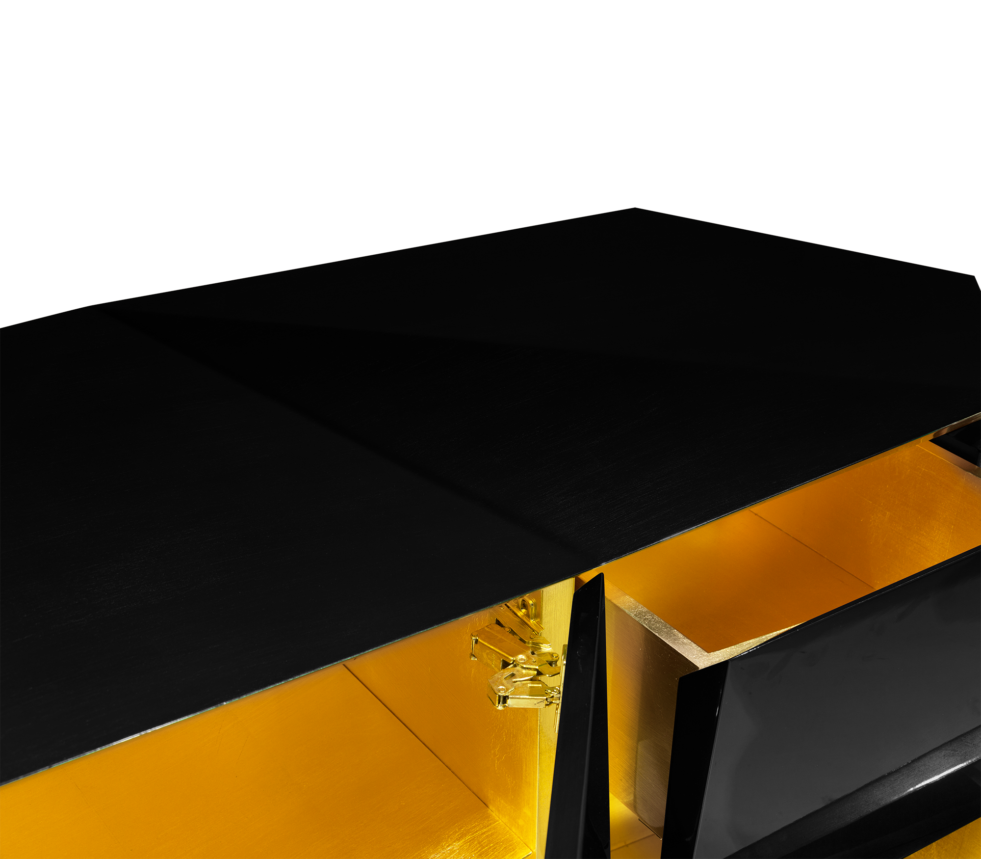 Czarny kredens Prism 3