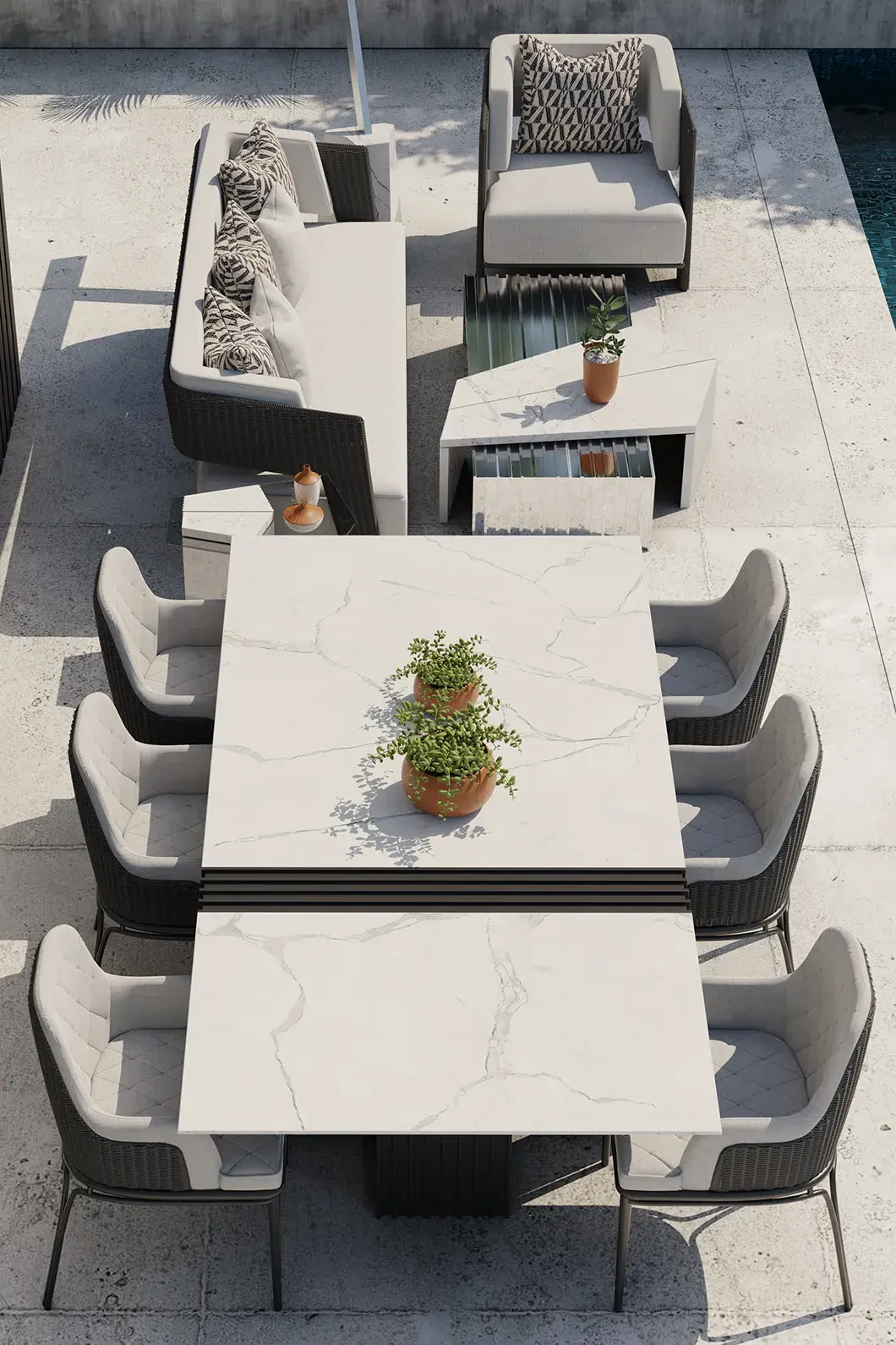 Szare krzesło jadalniane ogrodowe Regal