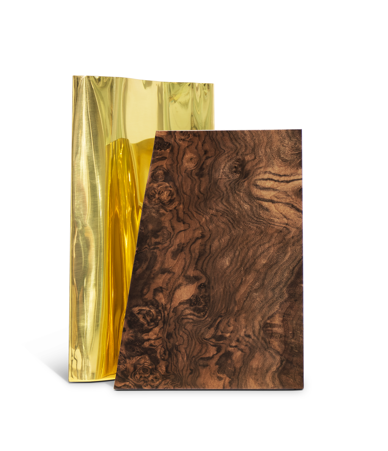 Stolik boczny Fissure z orzecha