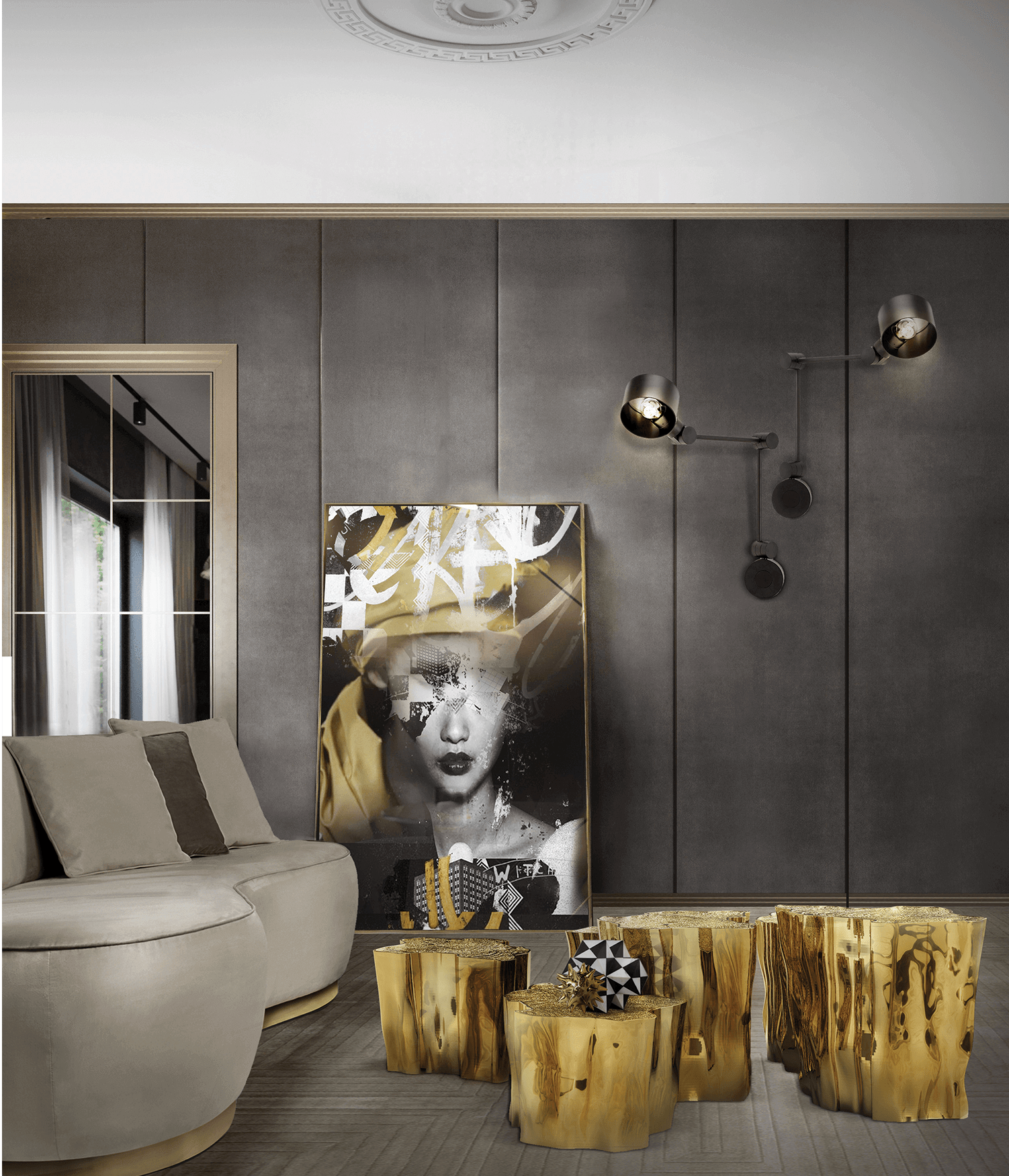 Stolik kawowy Paradise Series z wykończeniem orzechowym