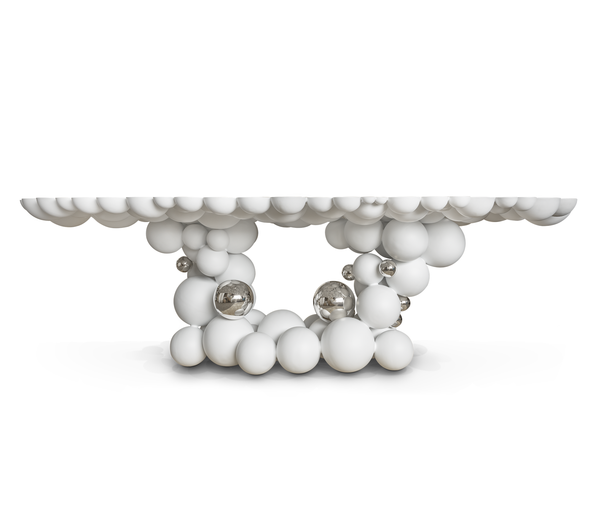 Biały stół jadalniany Orbit Luxe