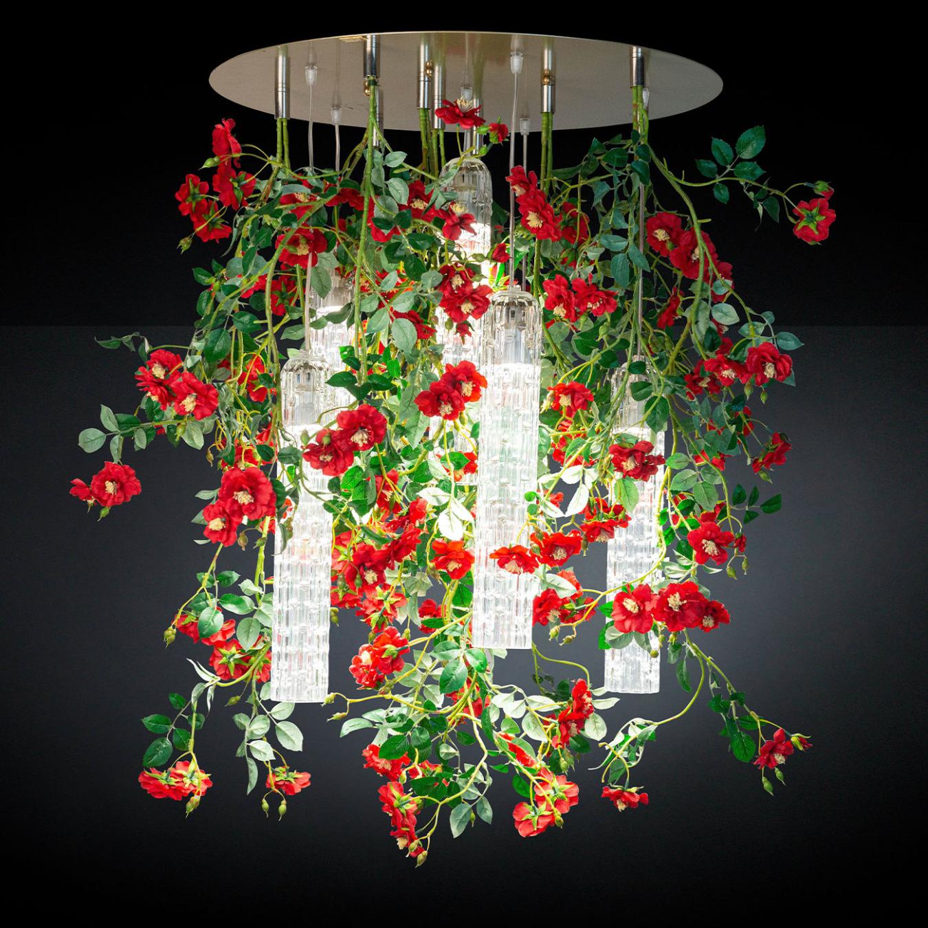 Duży żyrandol Wil Red Roses