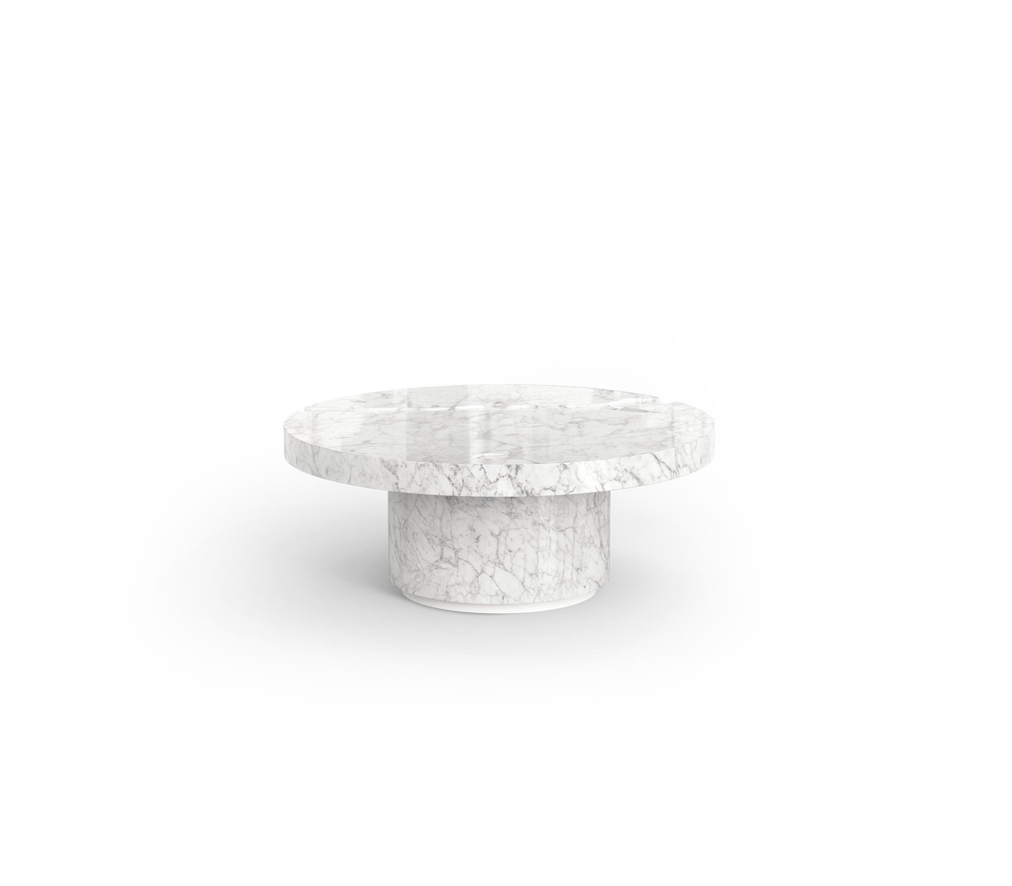 Zestaw stolików Dominion z marmuru Carrara, 3-częściowy