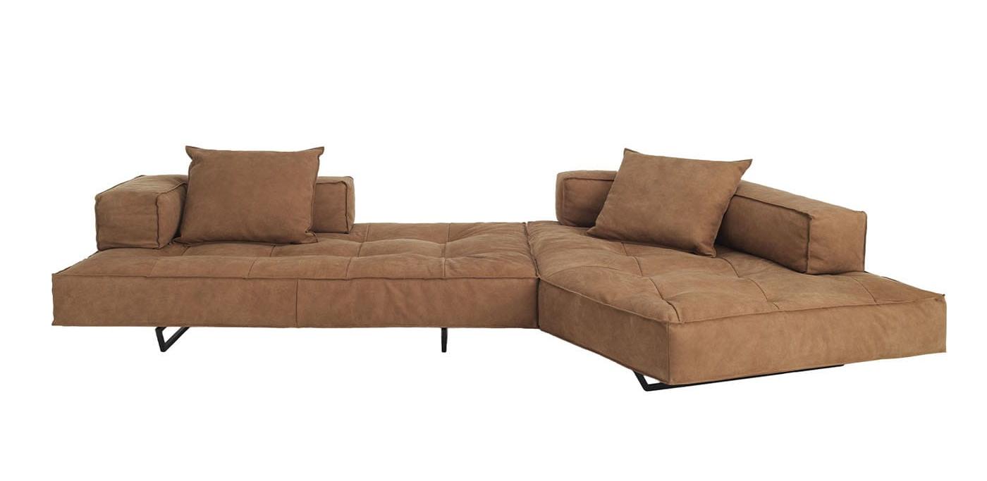 Sofa z nubuku skórzanego