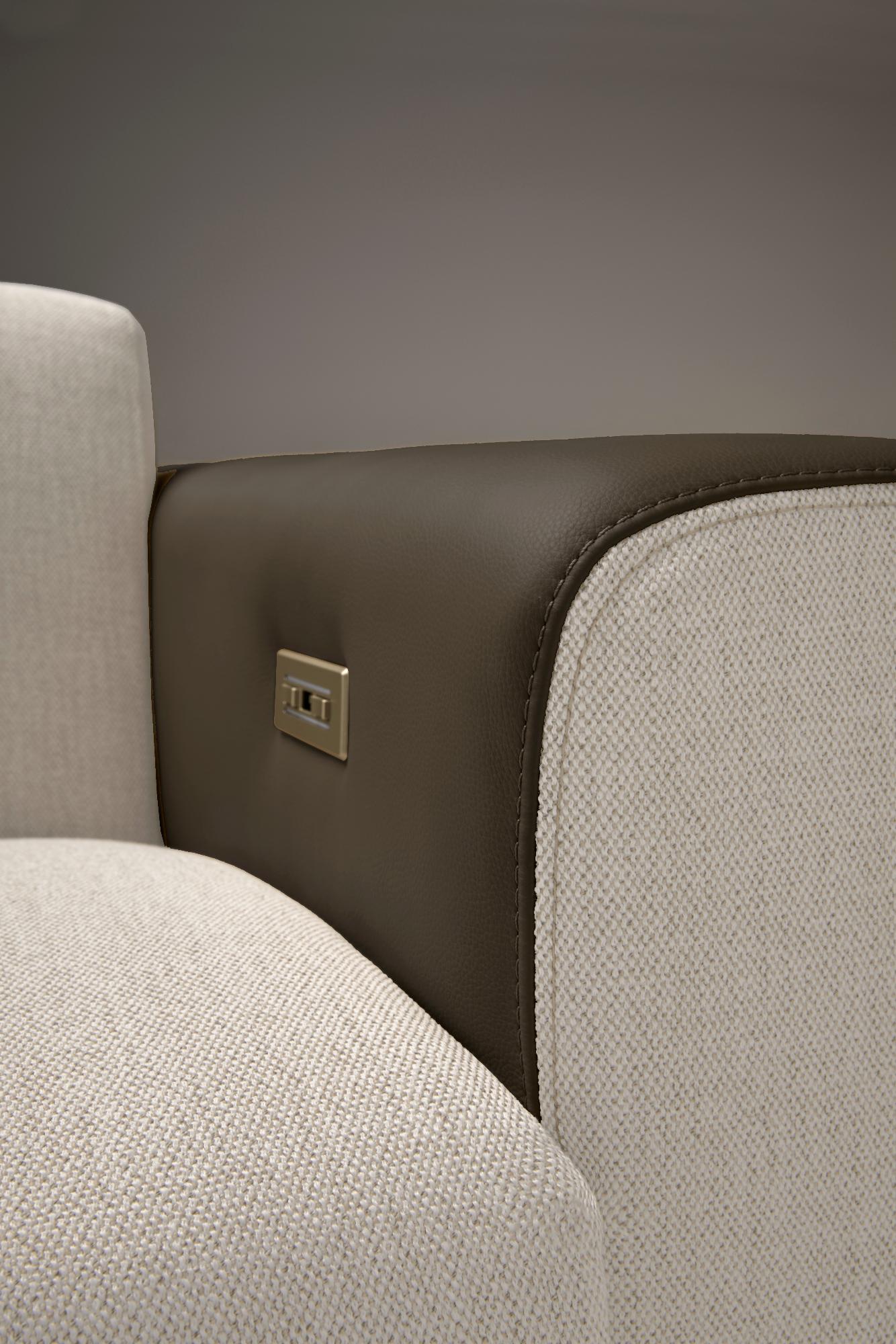 Czarno-biała sofa rozkładana 3-osobowa Atlanta