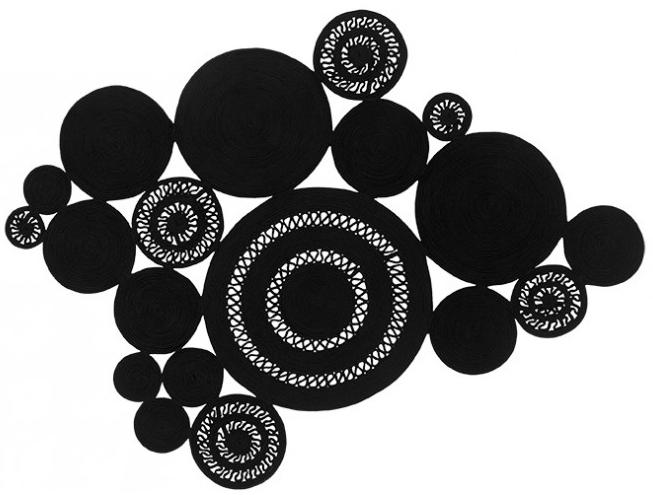 Dywan Alyssa Patchwork Black | Rozmiar: 160 x 230 cm