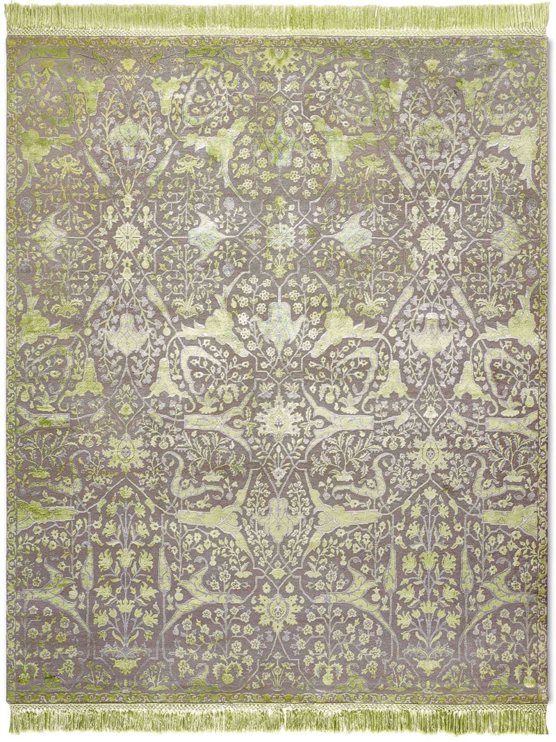 Dywan Teheran AppleGreen on NaturalGrey | Rozmiar: 170 × 240 cm
