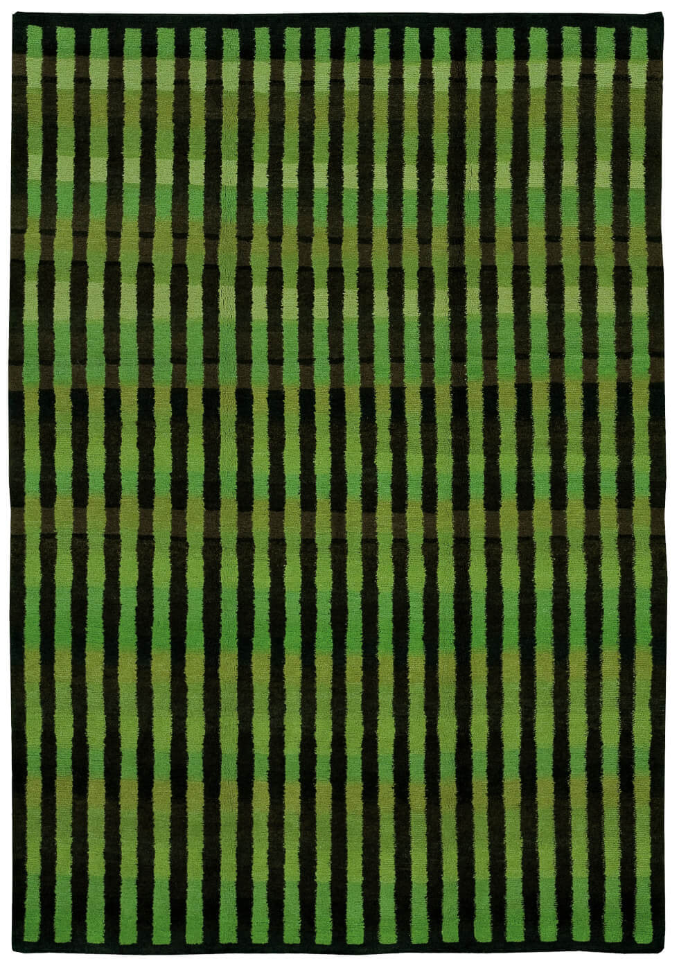 Dywan Gamba Vertical Stripes Black Green | Rozmiar: 200 x 300 cm
