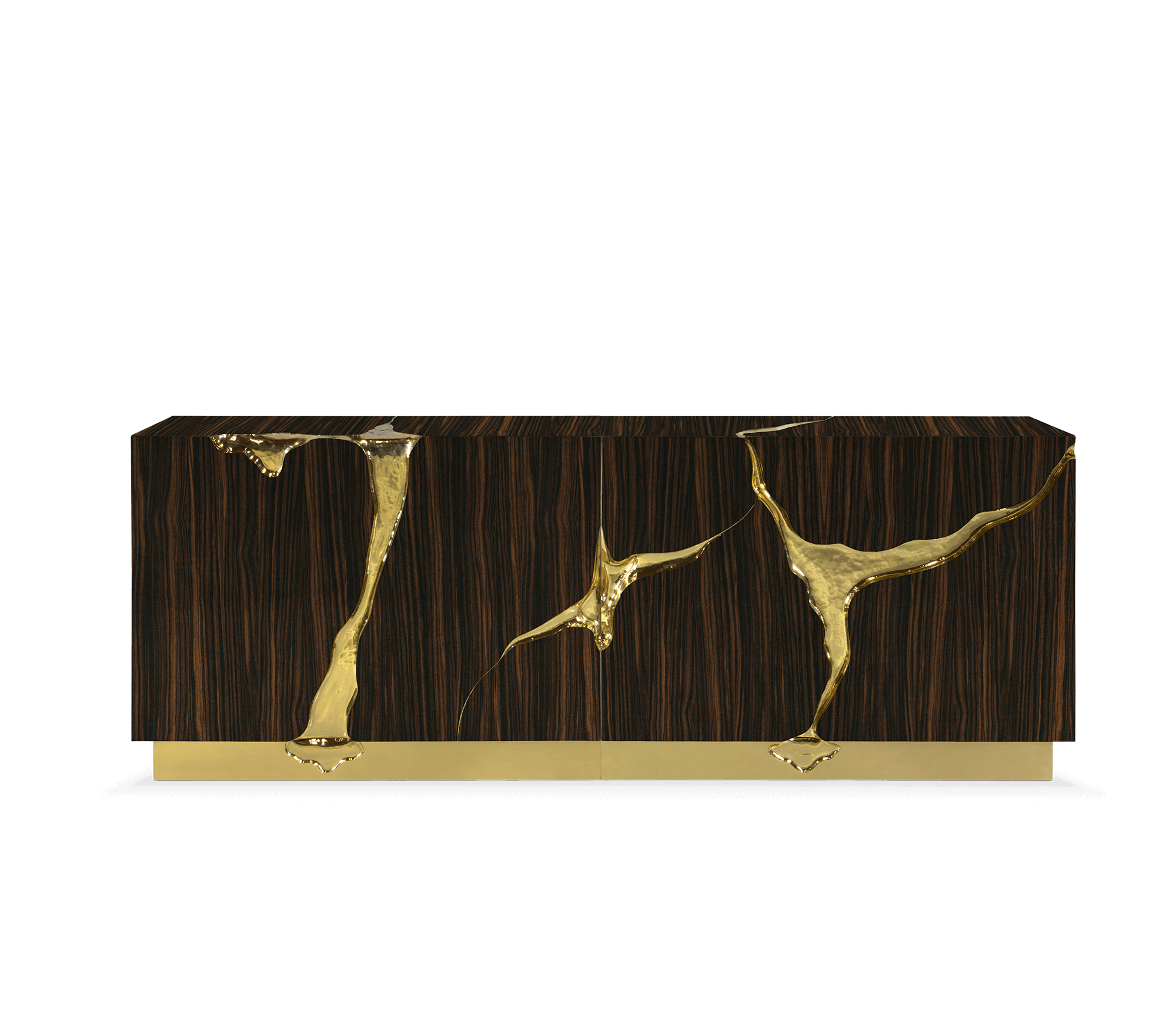 Brązowo-złoty kredens Opulent