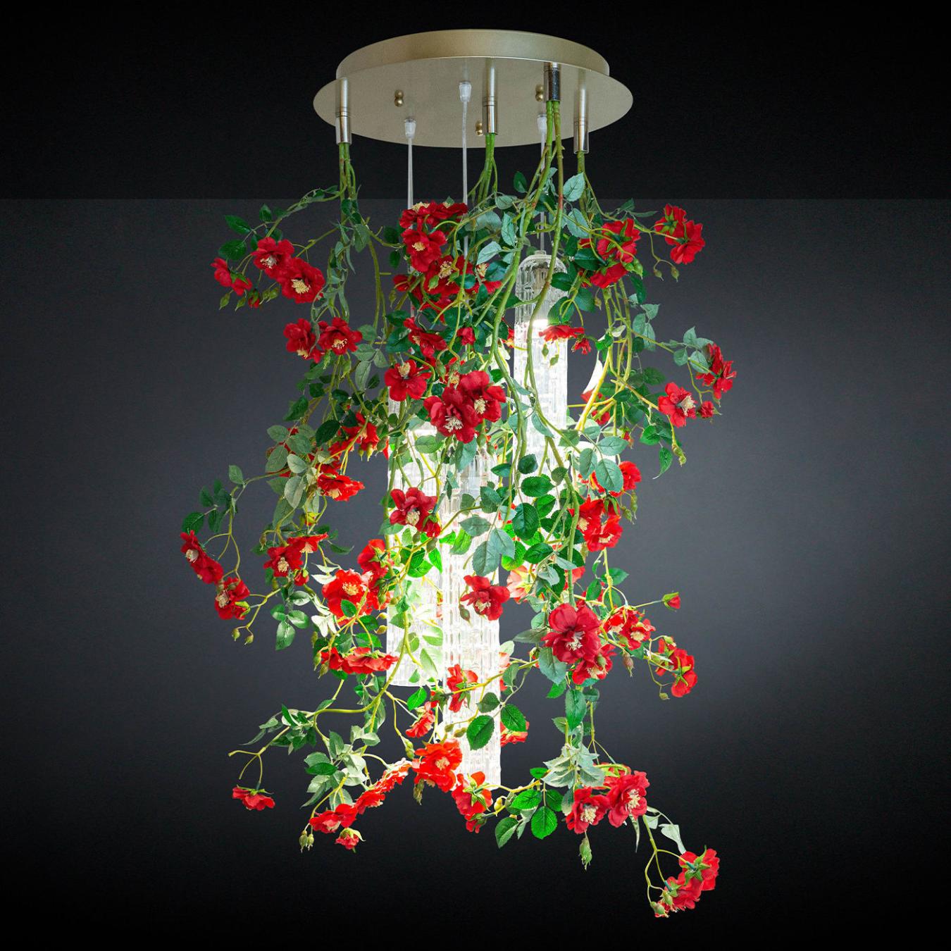 Mały żyrandol Red Roses