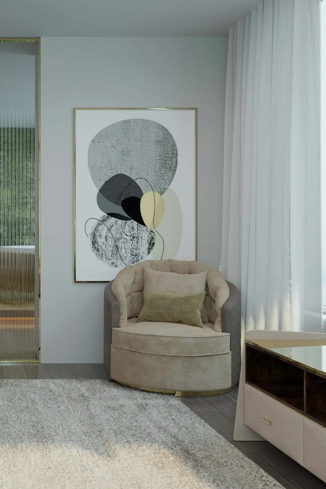 Obrotowy fotel Luxe - 1