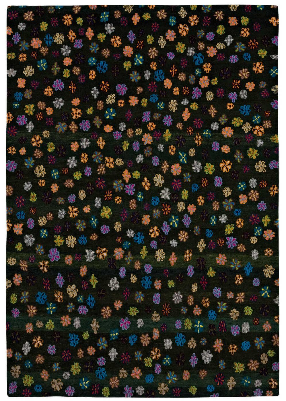 Dywan Little Flowers Dark Green | Rozmiar: 200 x 300 cm