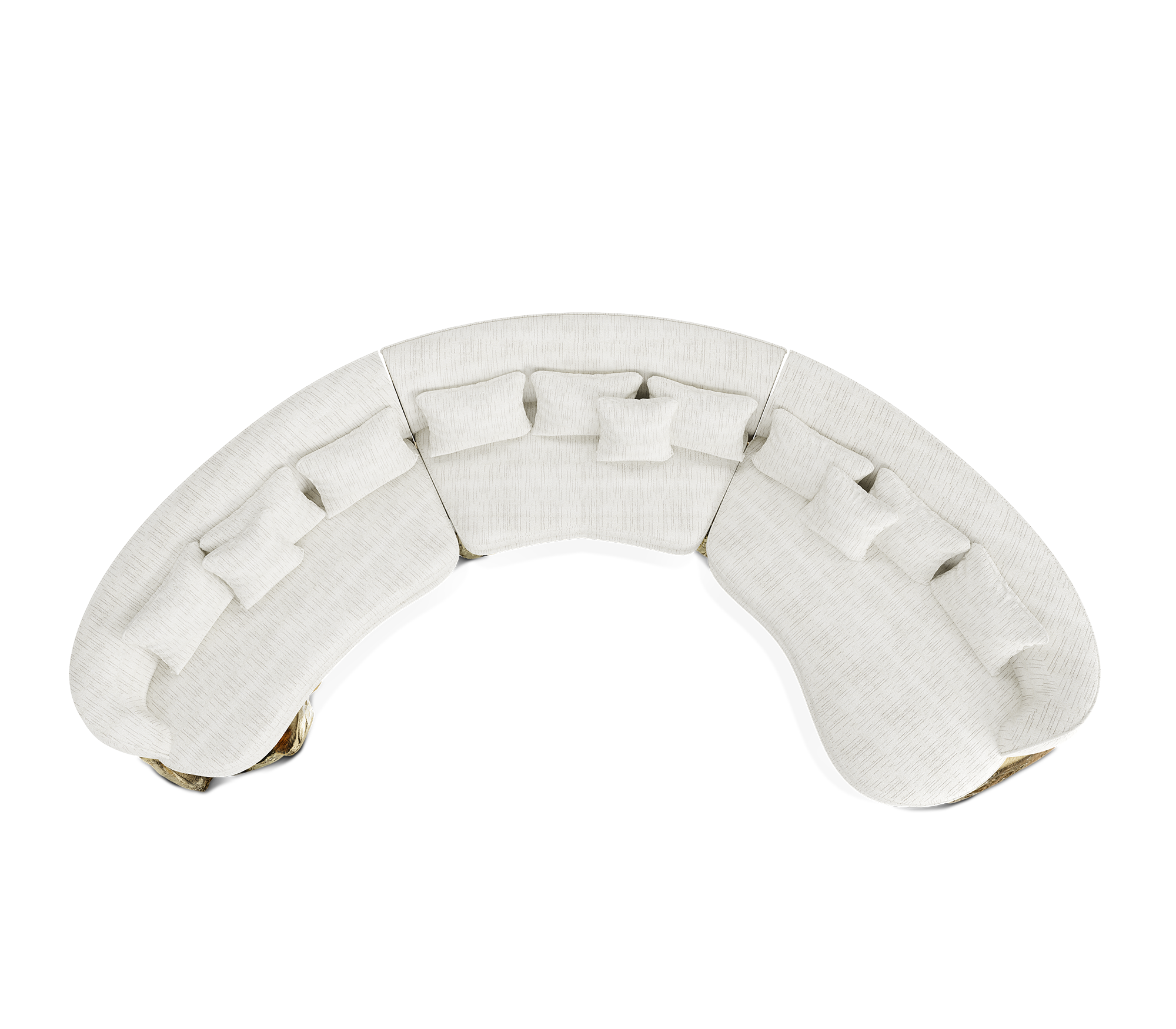 Zakładana biała sofa Angora