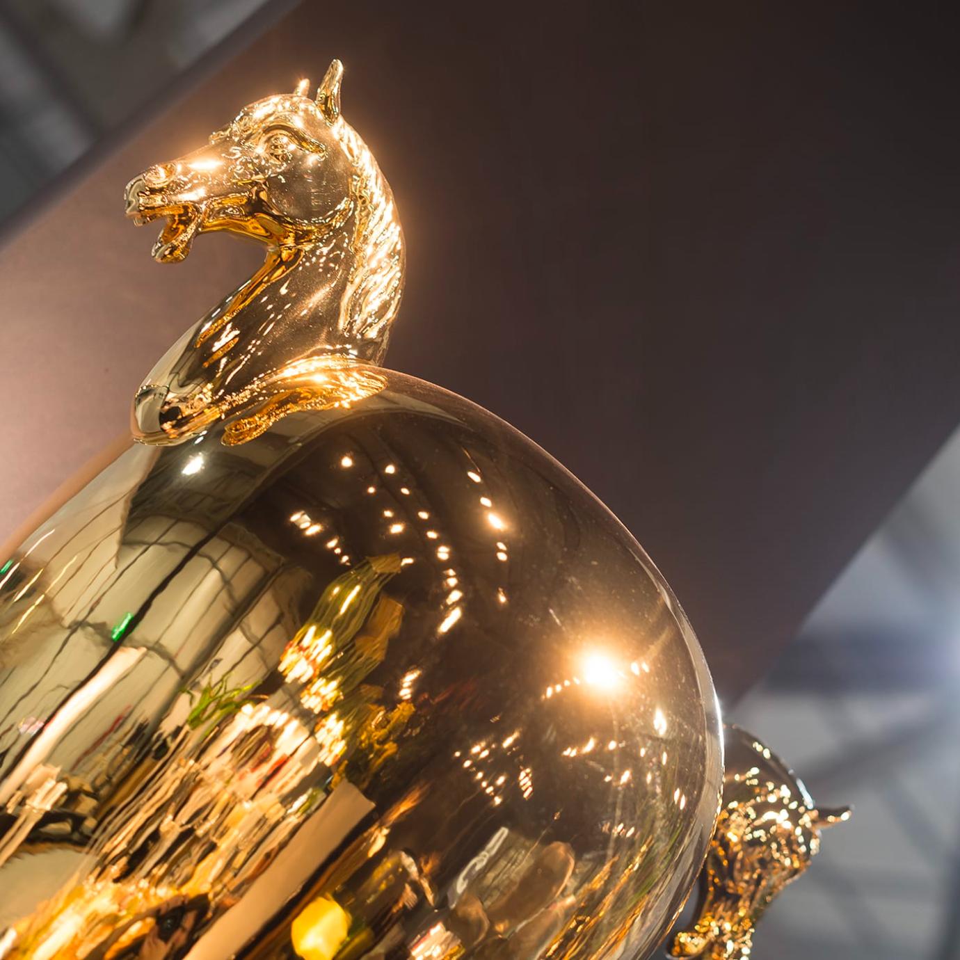 Złoty wazon Horse Golden