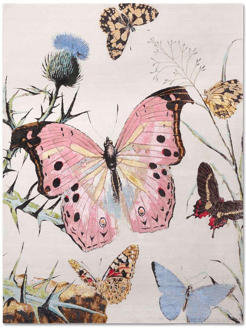 Dywan Butterfly No. 01 Original on GreyWhite | Rozmiar: 305 x 427 cm