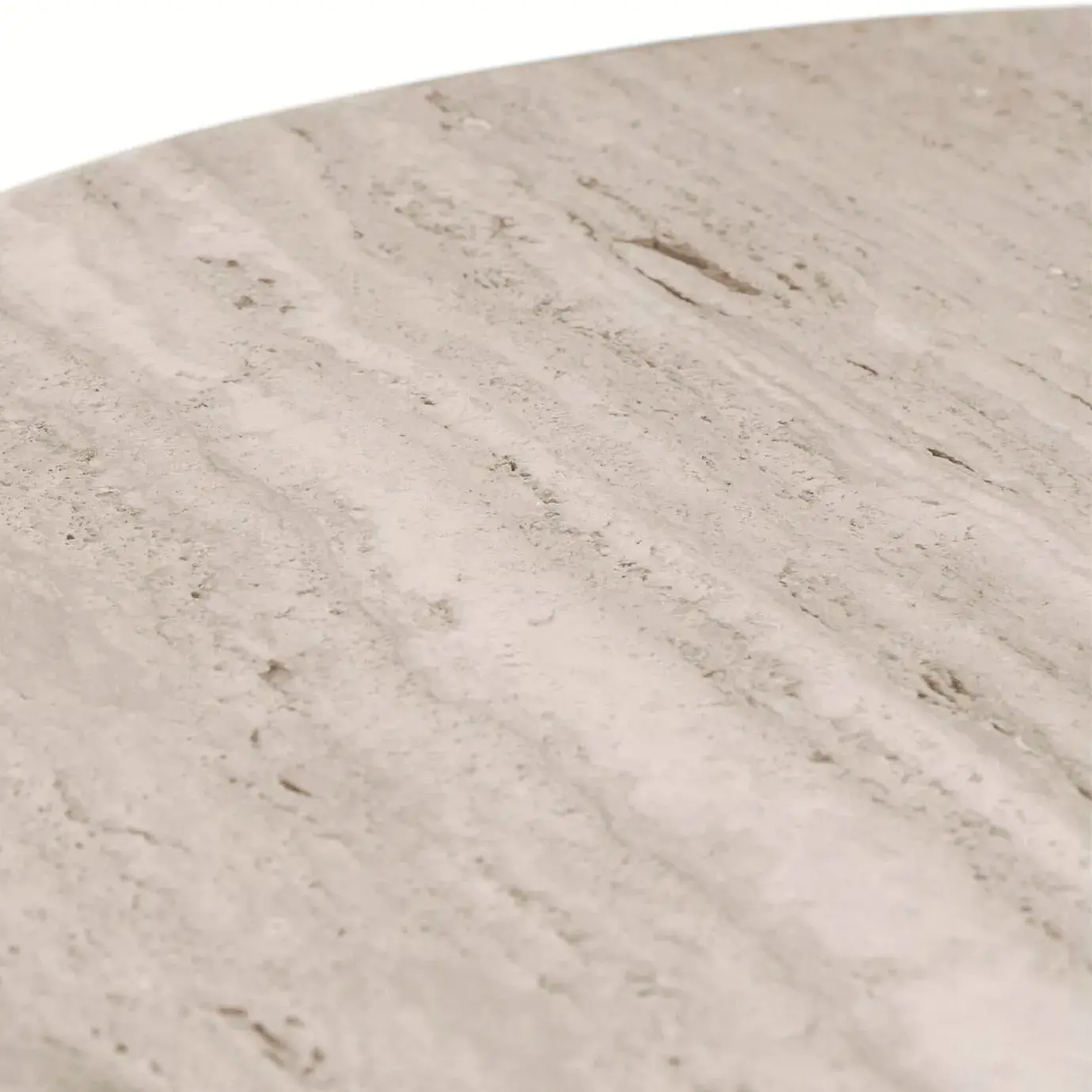 Owalny stół jadalniany Parisian z marmuru trawertynowego