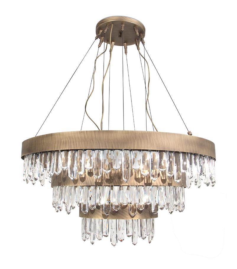 Żyrandol mosiężny Brass Falls