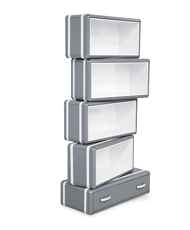 Szary regał Skyline Tower