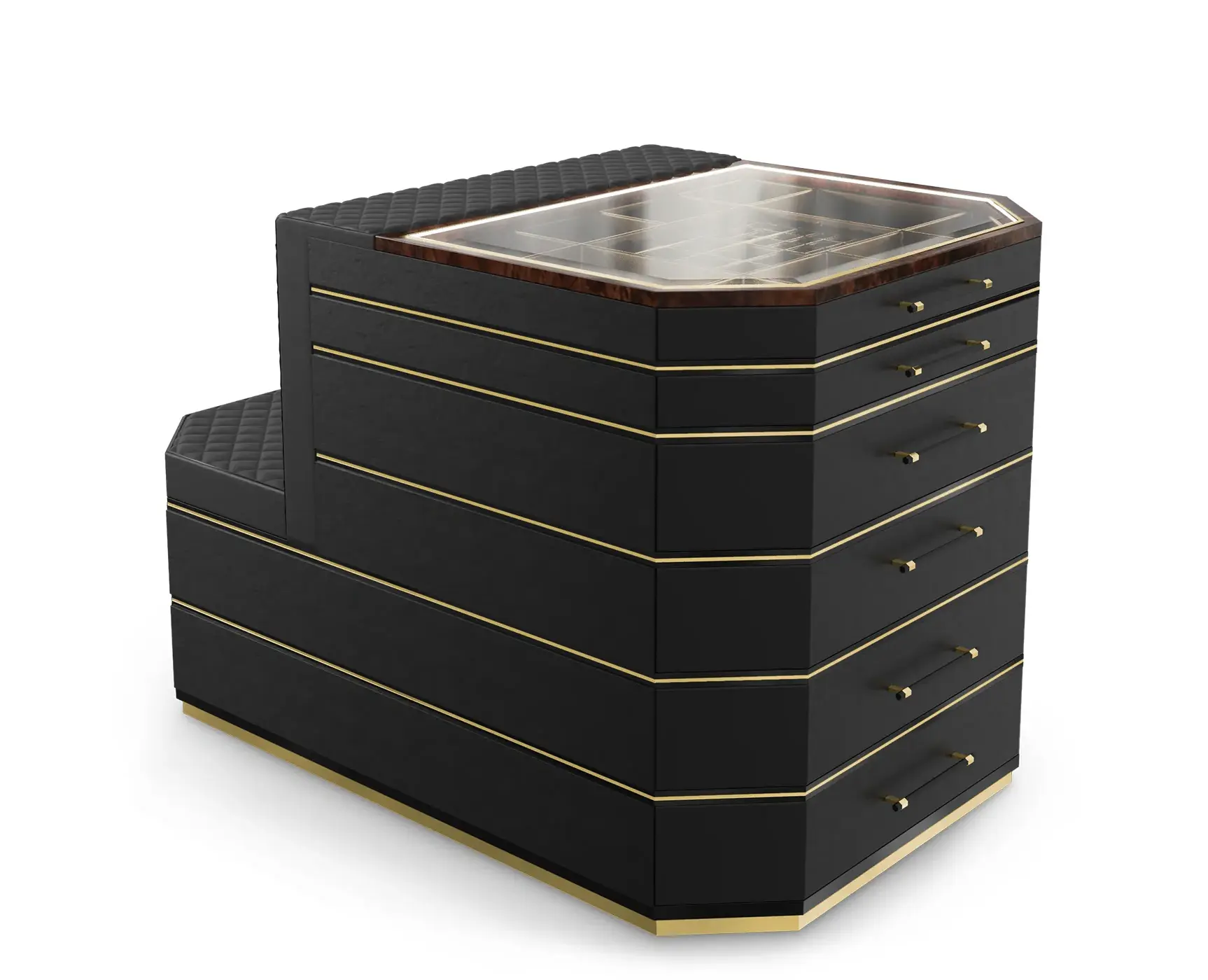 Wyspa garderobiana Cadence czarna