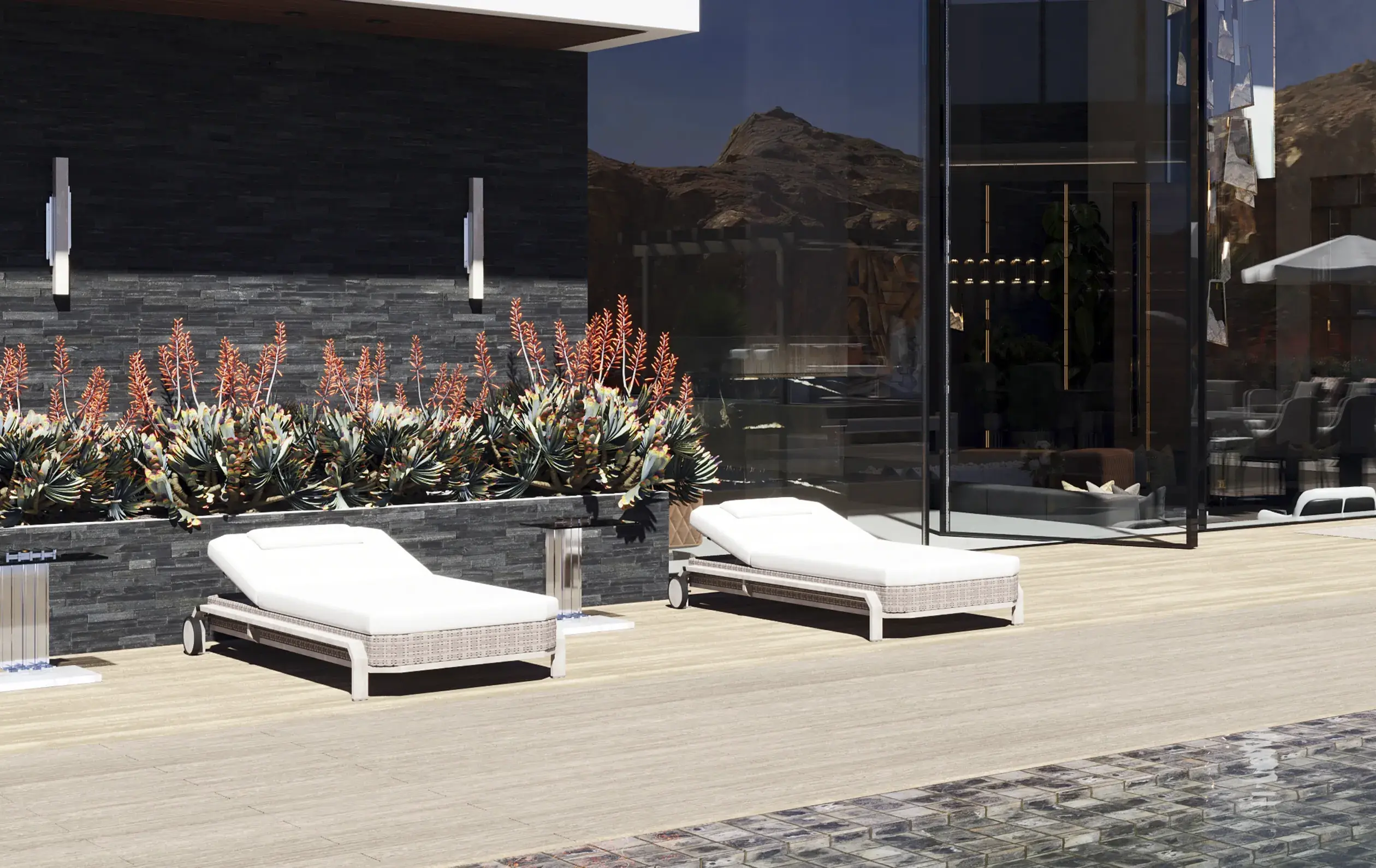 Drewniany leżak ogrodowy Heritage