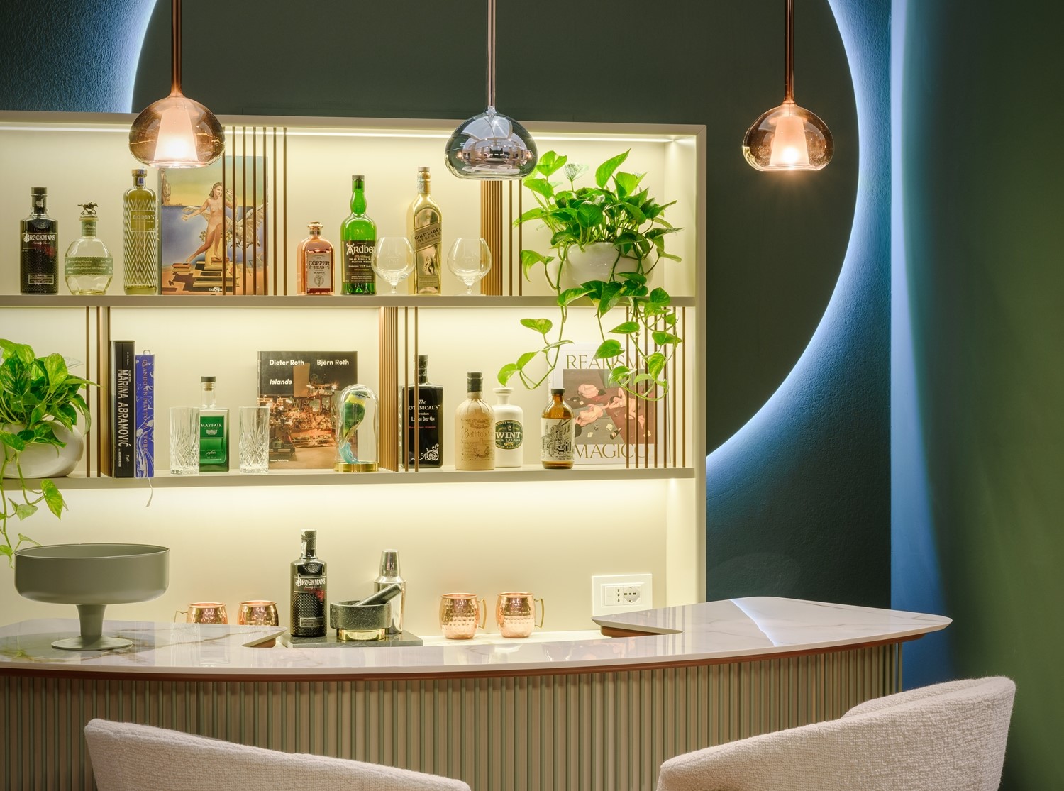 Domowy bar z ladą Dry