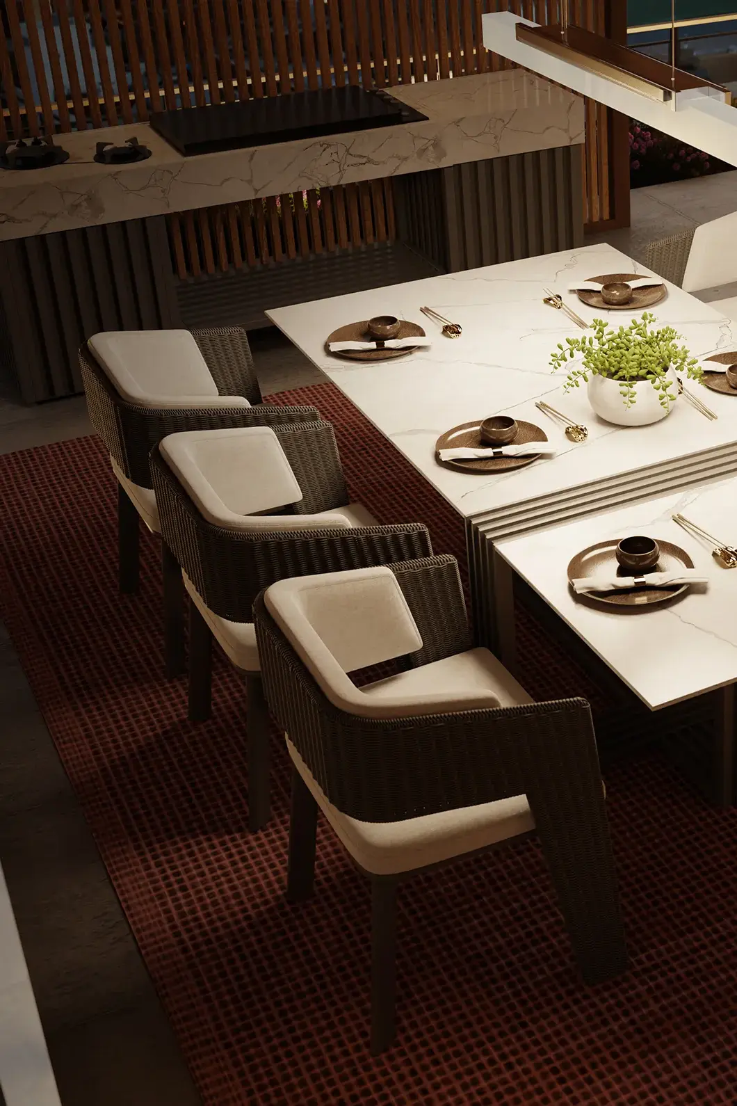 Szare krzesło jadalniane ogrodowe Crown - 2