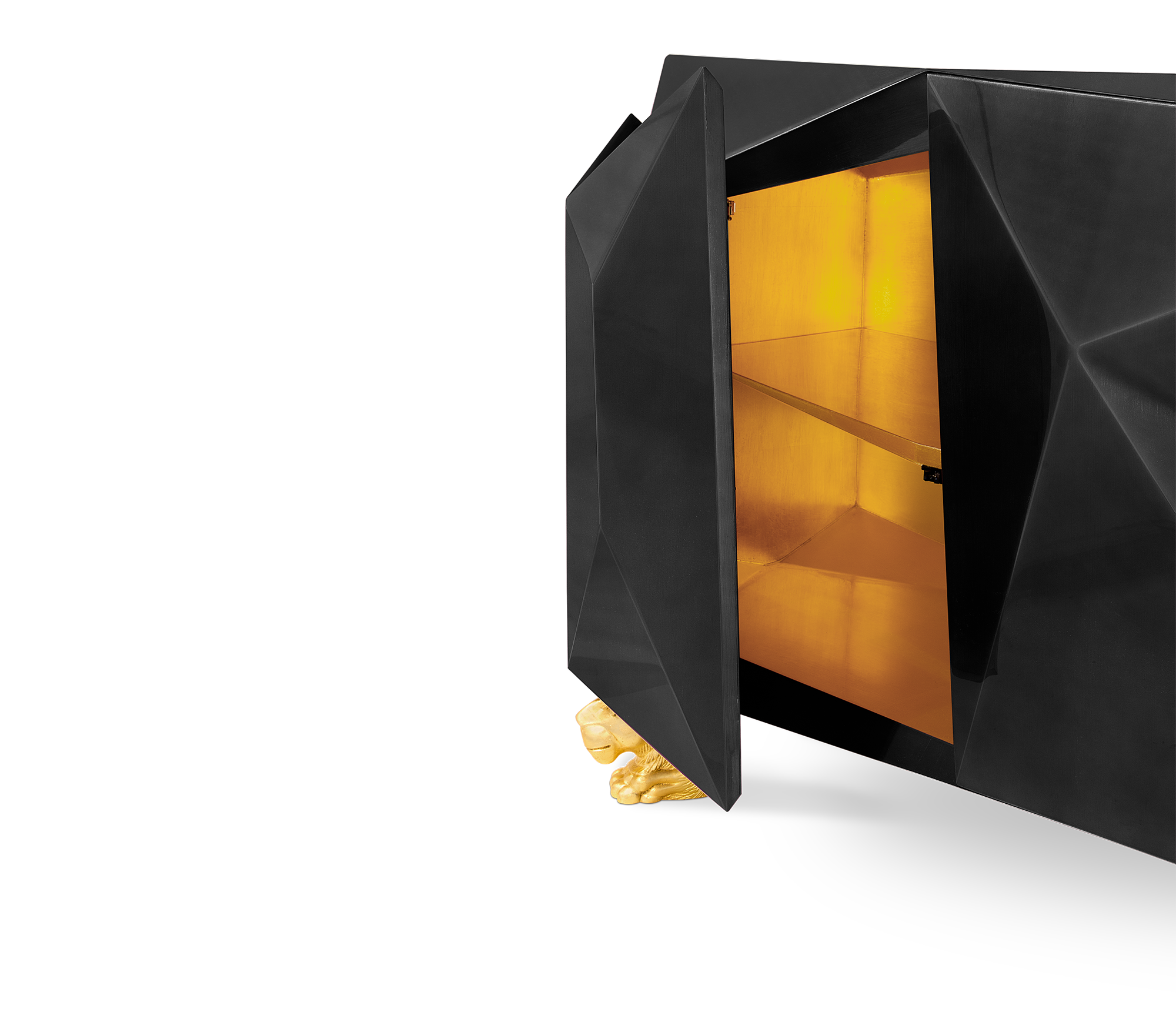 Czarny kredens Prism