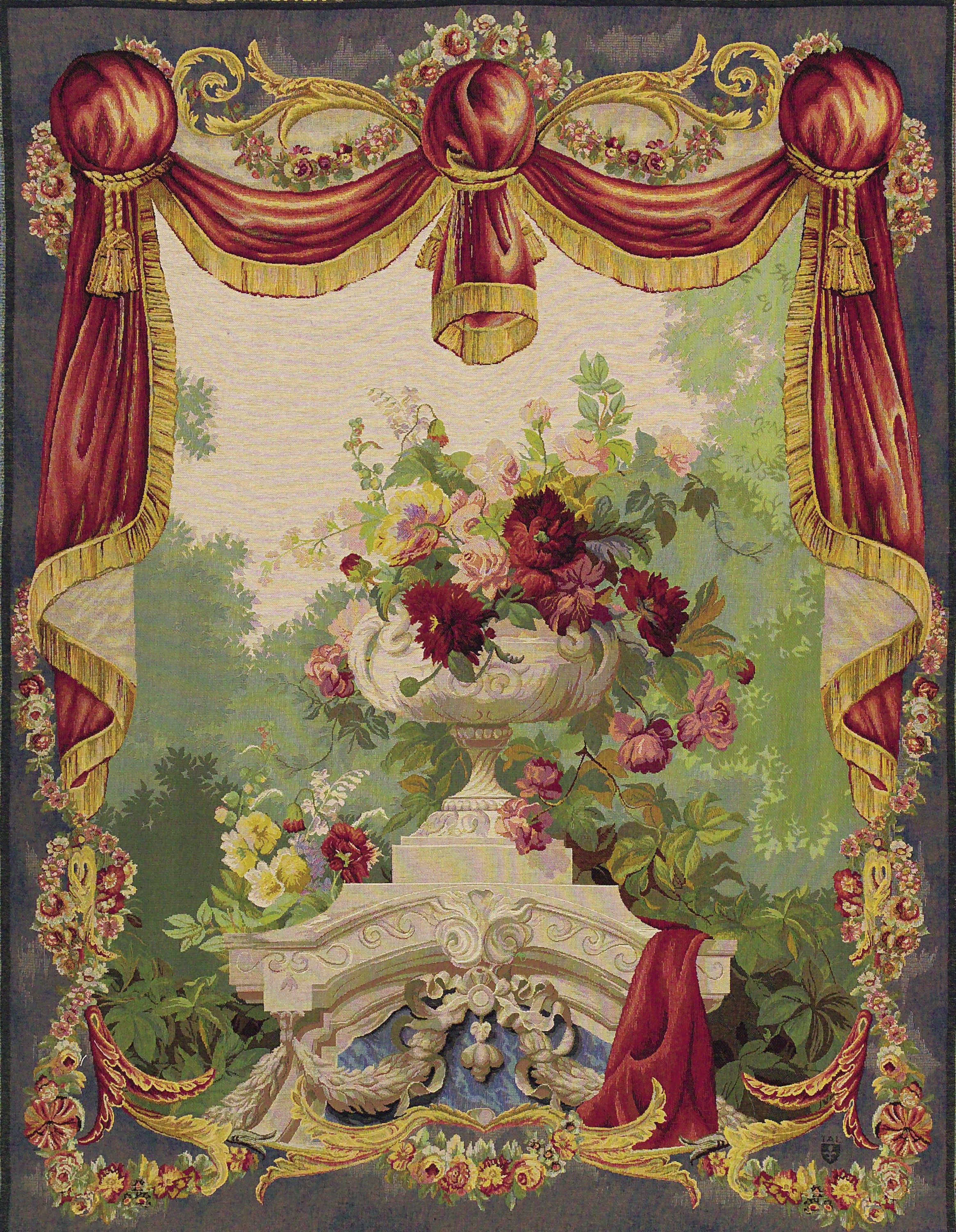 Gobelin Flowered Drapery | Rozmiar: 110 x 150 cm