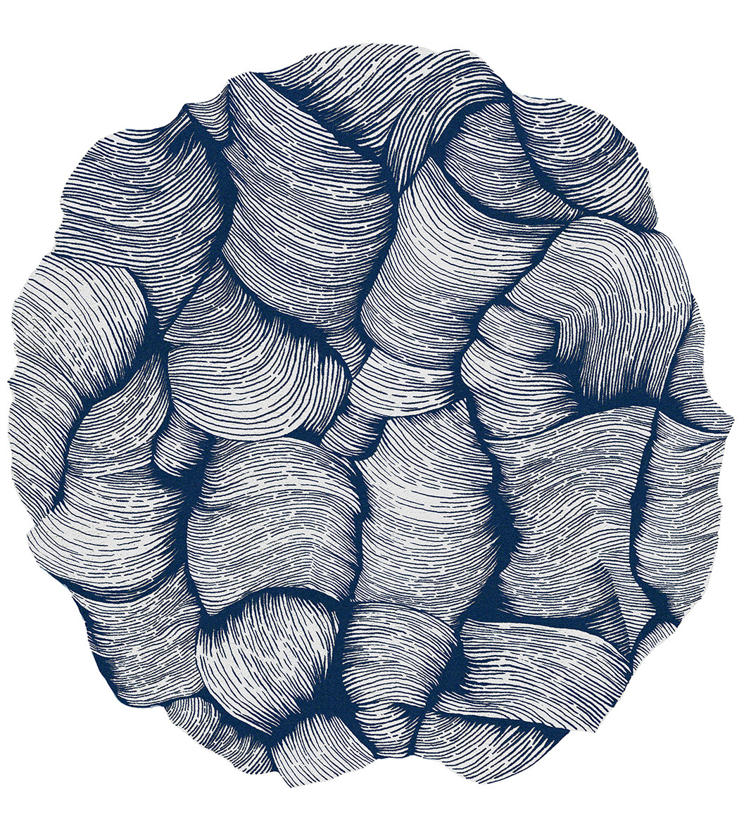 Dywan Designer Round Blue | Rozmiar: Ø 300 cm