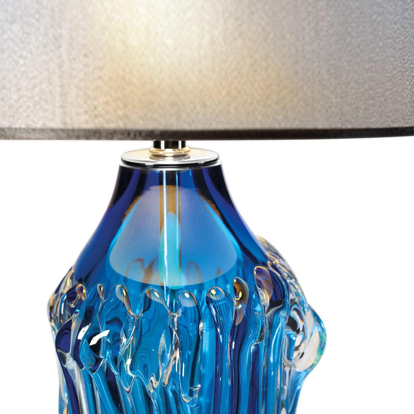 Lampa stołowa z włoskiego szkła muranowskiego