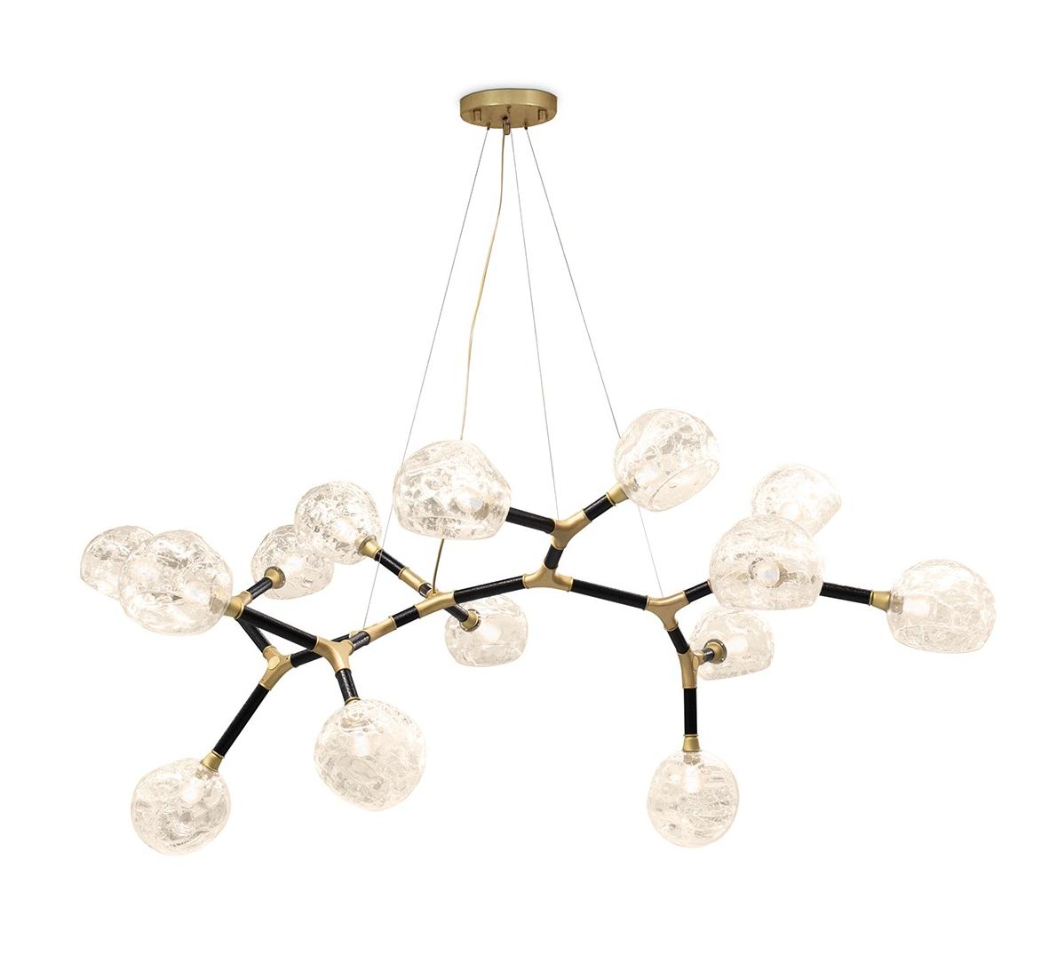 Lampa wisząca nieregularna wieloabażurowa duża