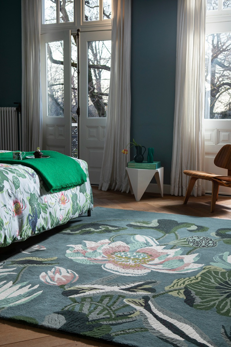 Dywan Waterlily Midnight Pond 38608 | Rozmiar: 200 x 280 cm