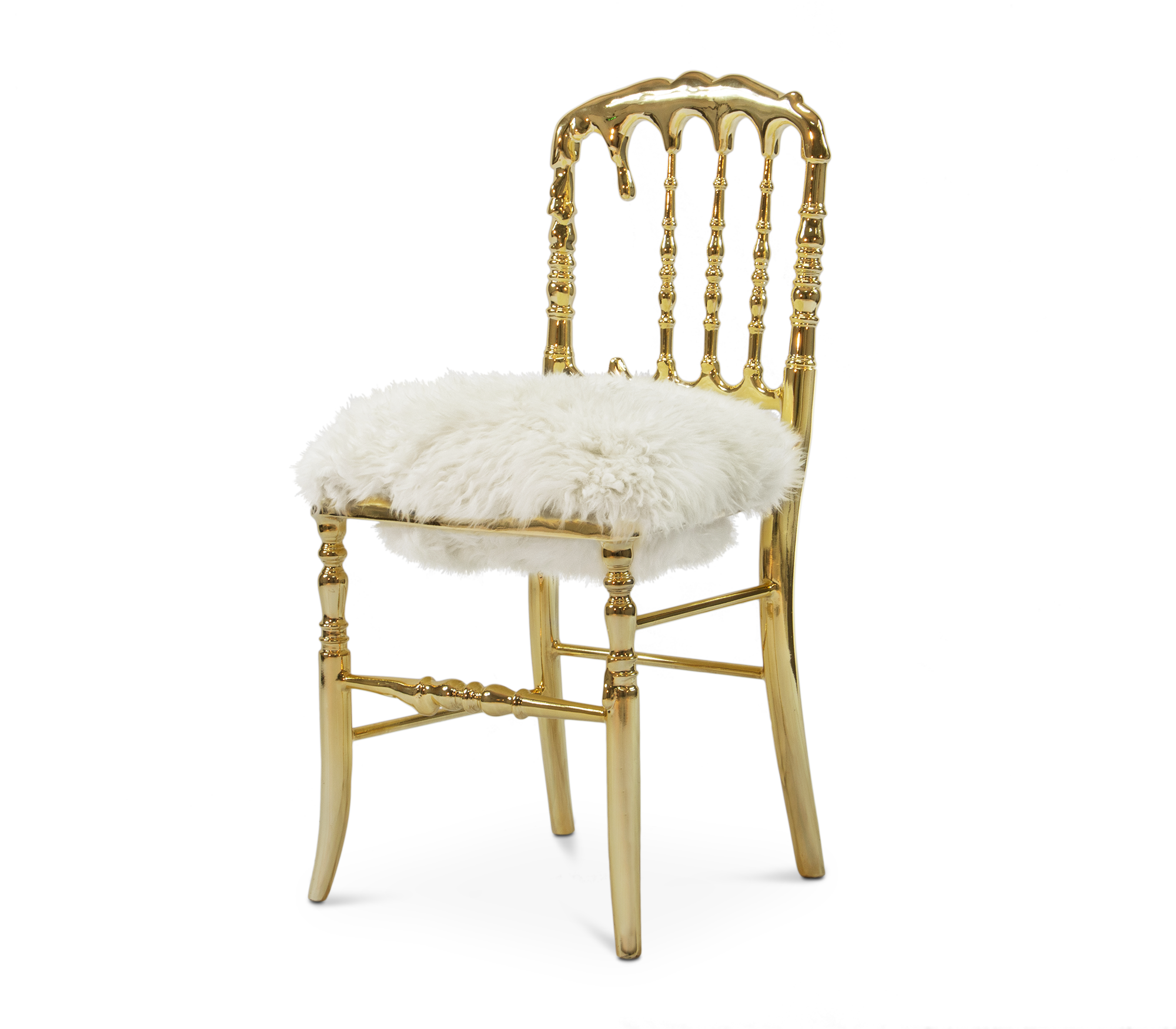 Krzesło Empyrean z futerkiem Luxe