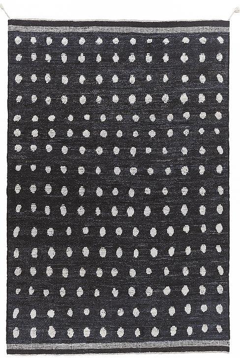 Dywan Dots Hand-Knotted Black & White