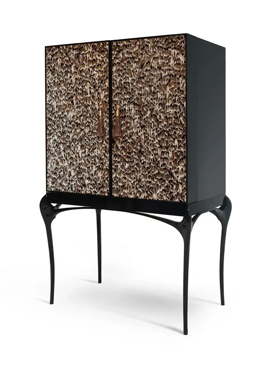 Szafka barowa Allure z piórami Folie