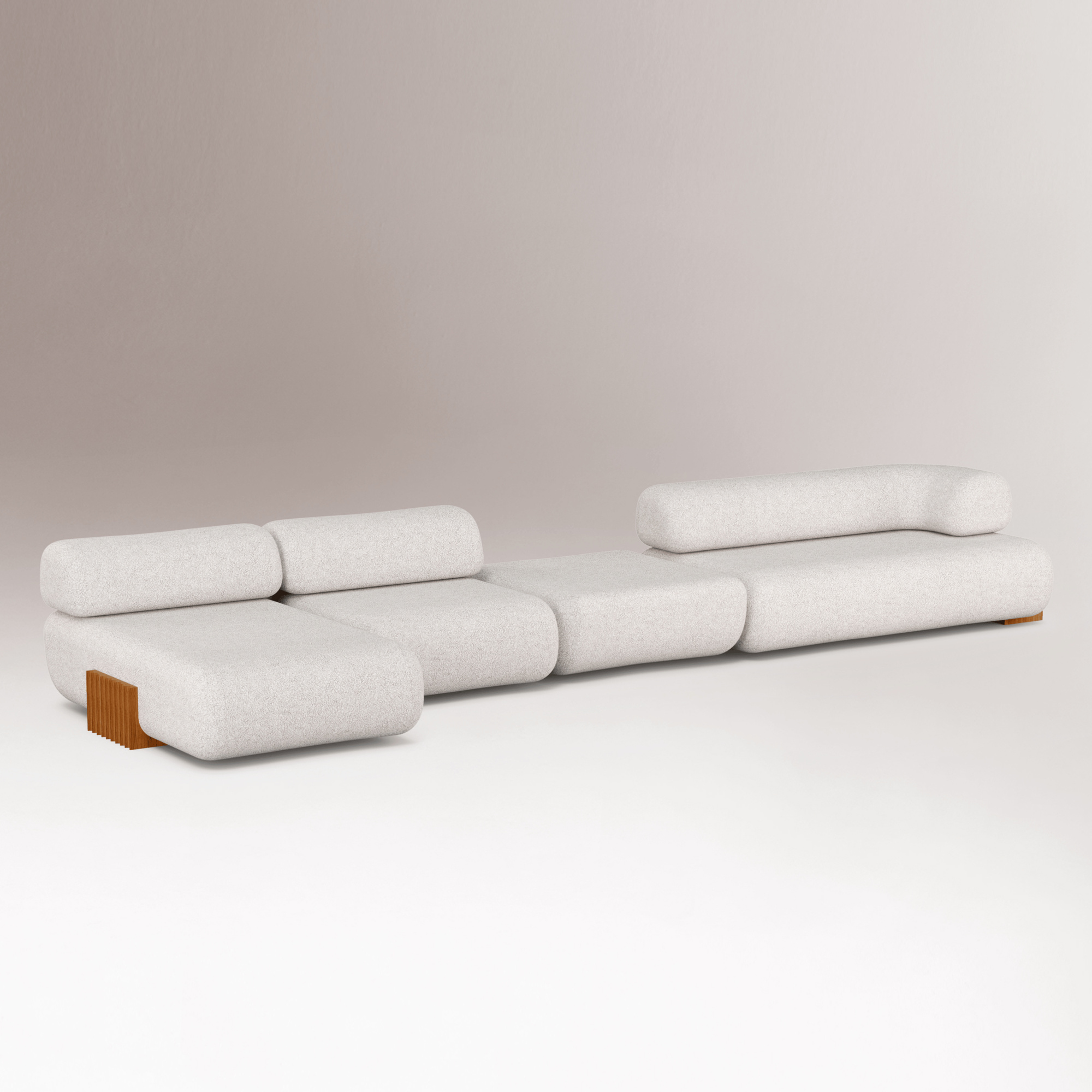 Drewniana sofa modułowa Carmel - 2