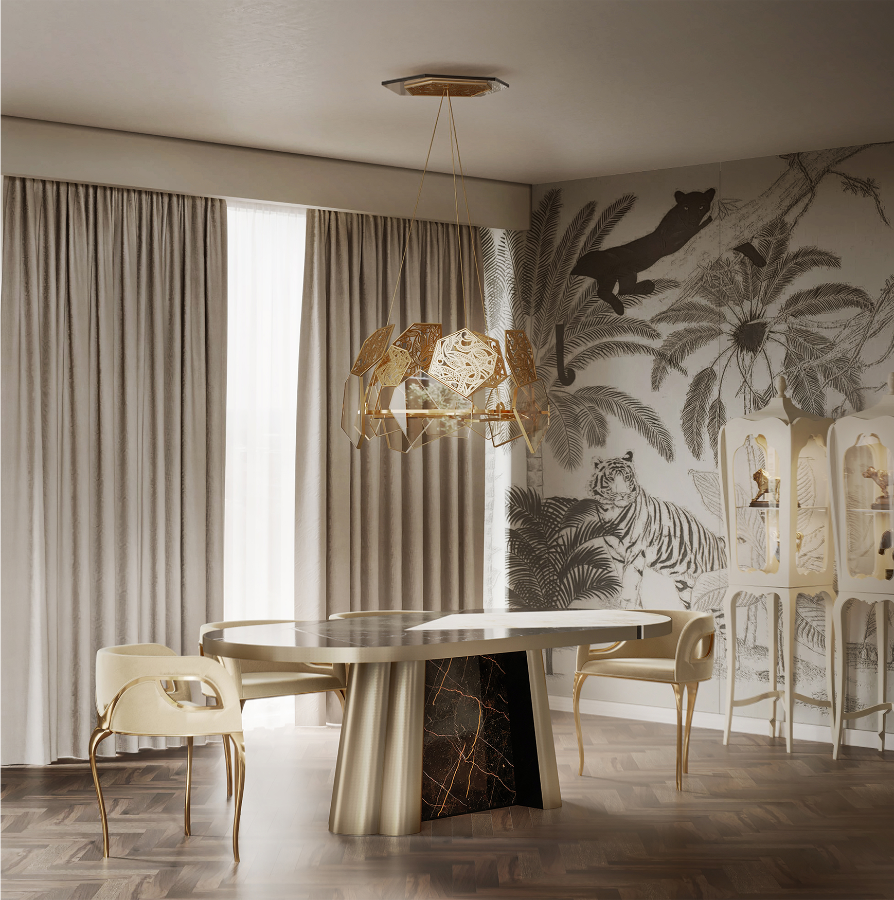 Krzesło akcentowe Chandra Luxe