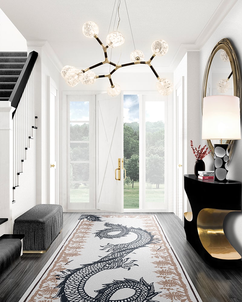 Lampa wisząca nieregularna wieloabażurowa duża - 2