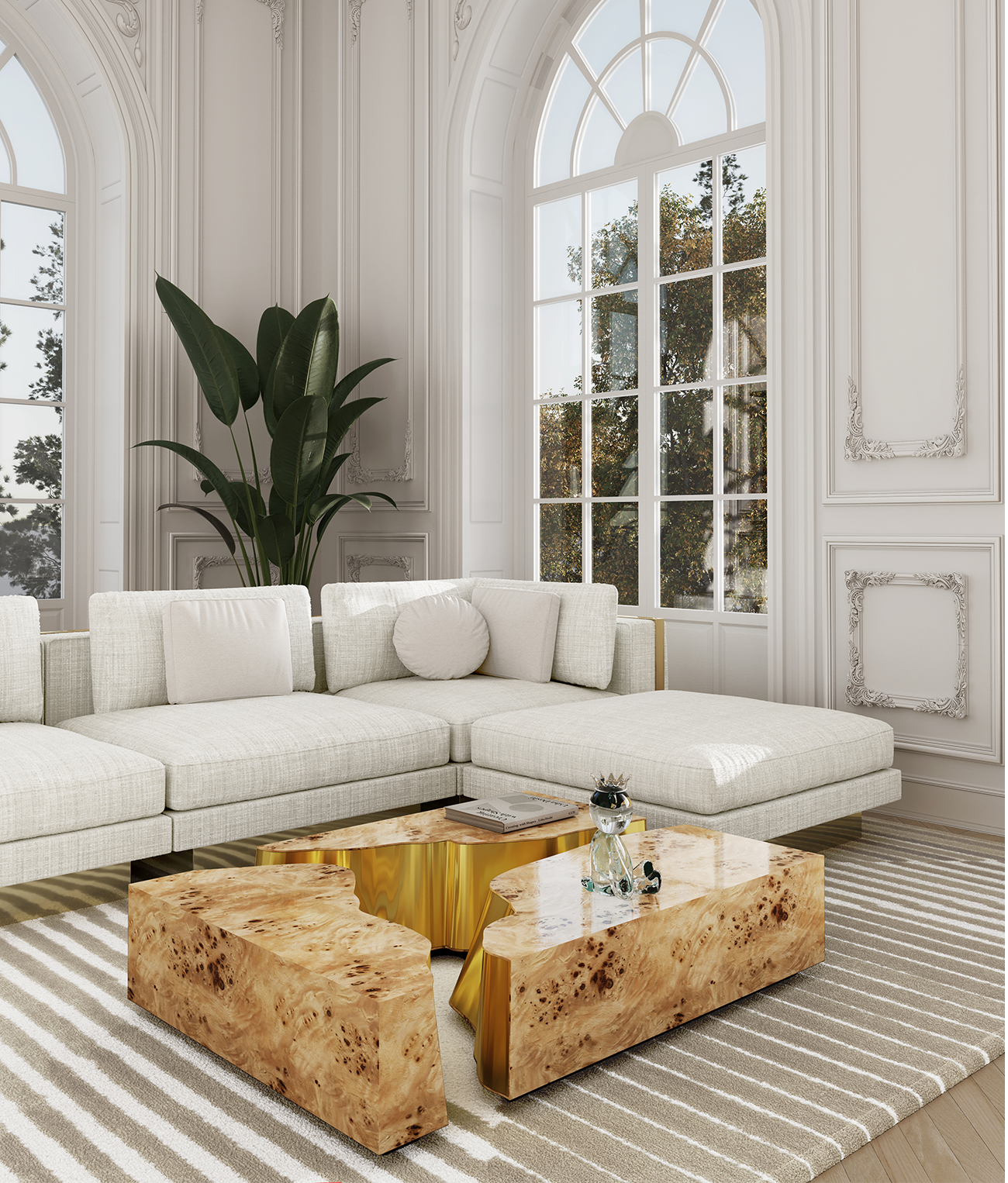 Stolik kawowy Fissure z topoli